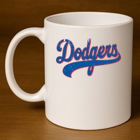 Classic Dodgers Name Personalized Outfits Adorable 11oz C Handle Ceramic Mug