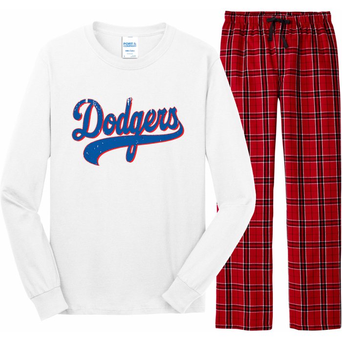 Classic Dodgers Name Personalized Outfits Adorable Long Sleeve Pajama Set