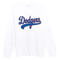 Classic Dodgers Name Personalized Outfits Adorable Premium Crewneck Sweatshirt