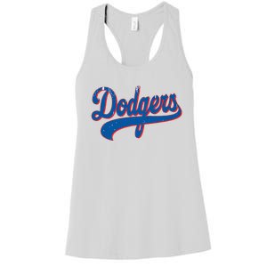 Classic Dodgers Name Personalized Outfits Adorable Women's Racerback Tank