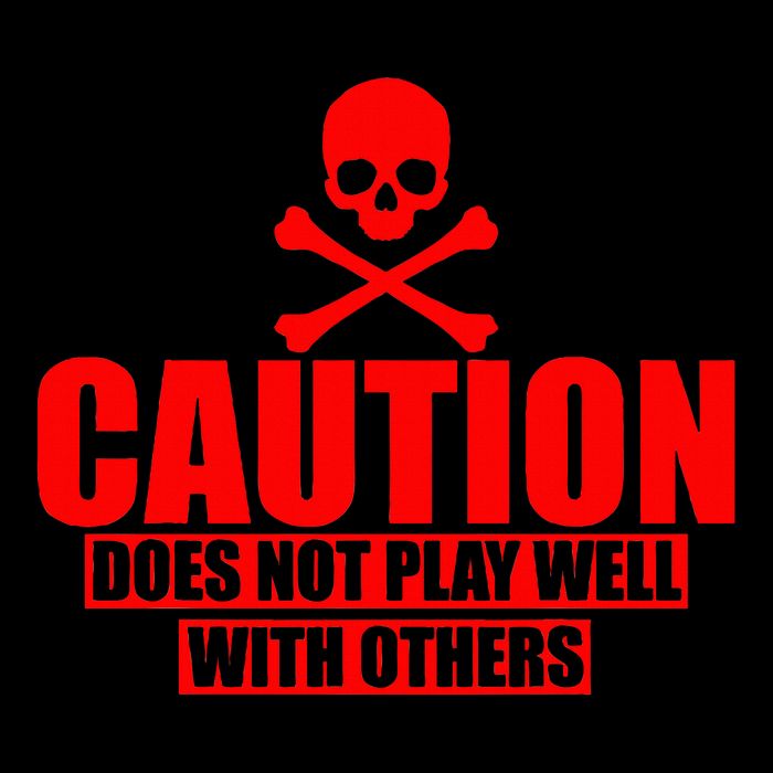 Caution Does Not Play Well With Others Sustainable Bucket Hat