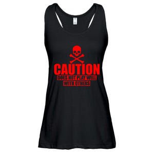 Caution Does Not Play Well With Others Ladies Essential Flowy Tank