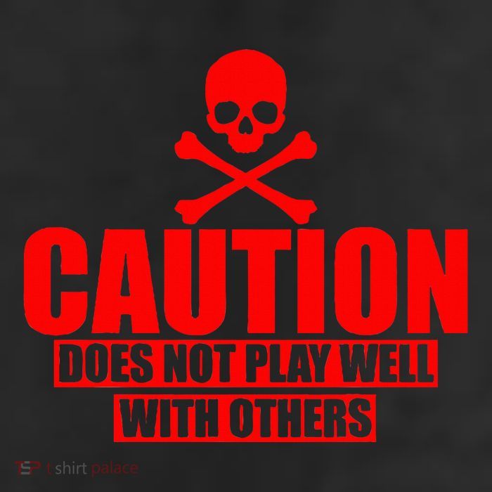 Caution Does Not Play Well With Others 25L Jumbo Tote