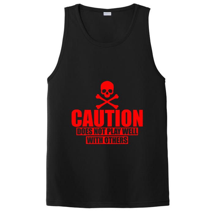 Caution Does Not Play Well With Others PosiCharge Competitor Tank