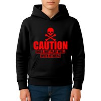 Caution Does Not Play Well With Others Kids Hoodie