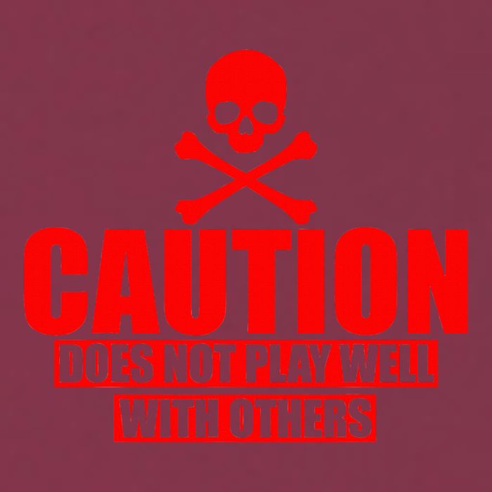 Caution Does Not Play Well With Others 16oz Travel Tumbler
