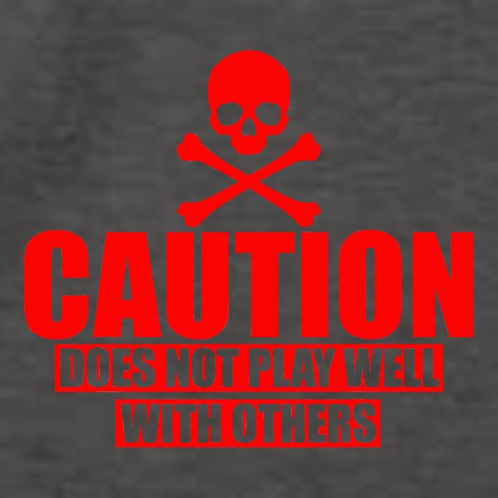 Caution Does Not Play Well With Others Vector Backpack