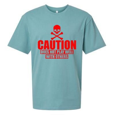 Caution Does Not Play Well With Others Sueded Cloud Jersey T-Shirt