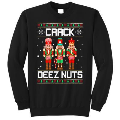 Crack Deez Nuts Ugly Christmas Sweater Xmas Nutcracker Sweatshirt