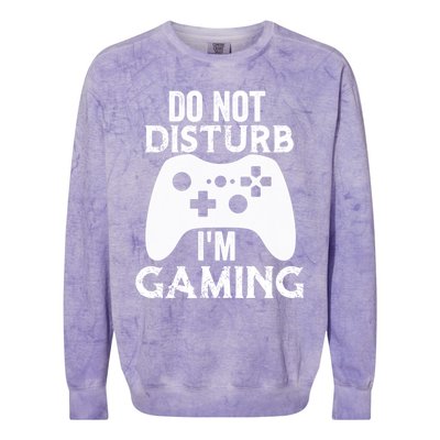 Christmas Do Not Disturb Im Gaming Gift Video Game Gamer Gift Colorblast Crewneck Sweatshirt