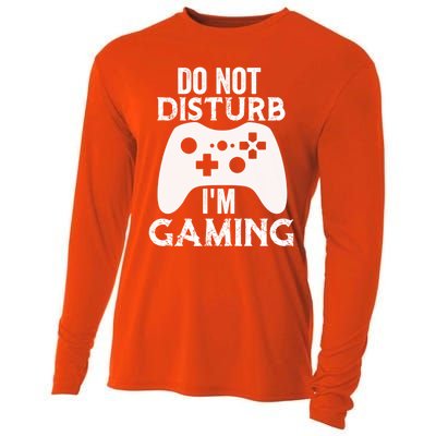 Christmas Do Not Disturb Im Gaming Gift Video Game Gamer Gift Cooling Performance Long Sleeve Crew