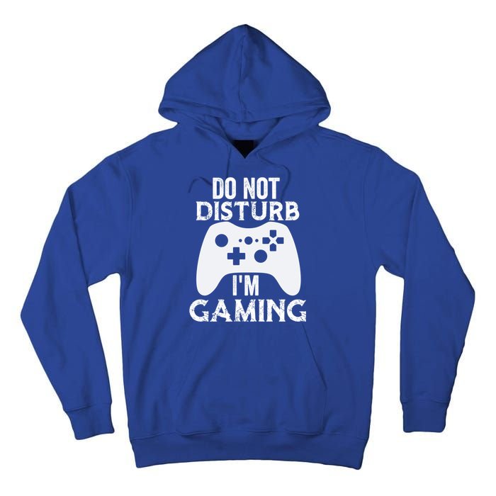 Christmas Do Not Disturb Im Gaming Gift Video Game Gamer Gift Tall Hoodie