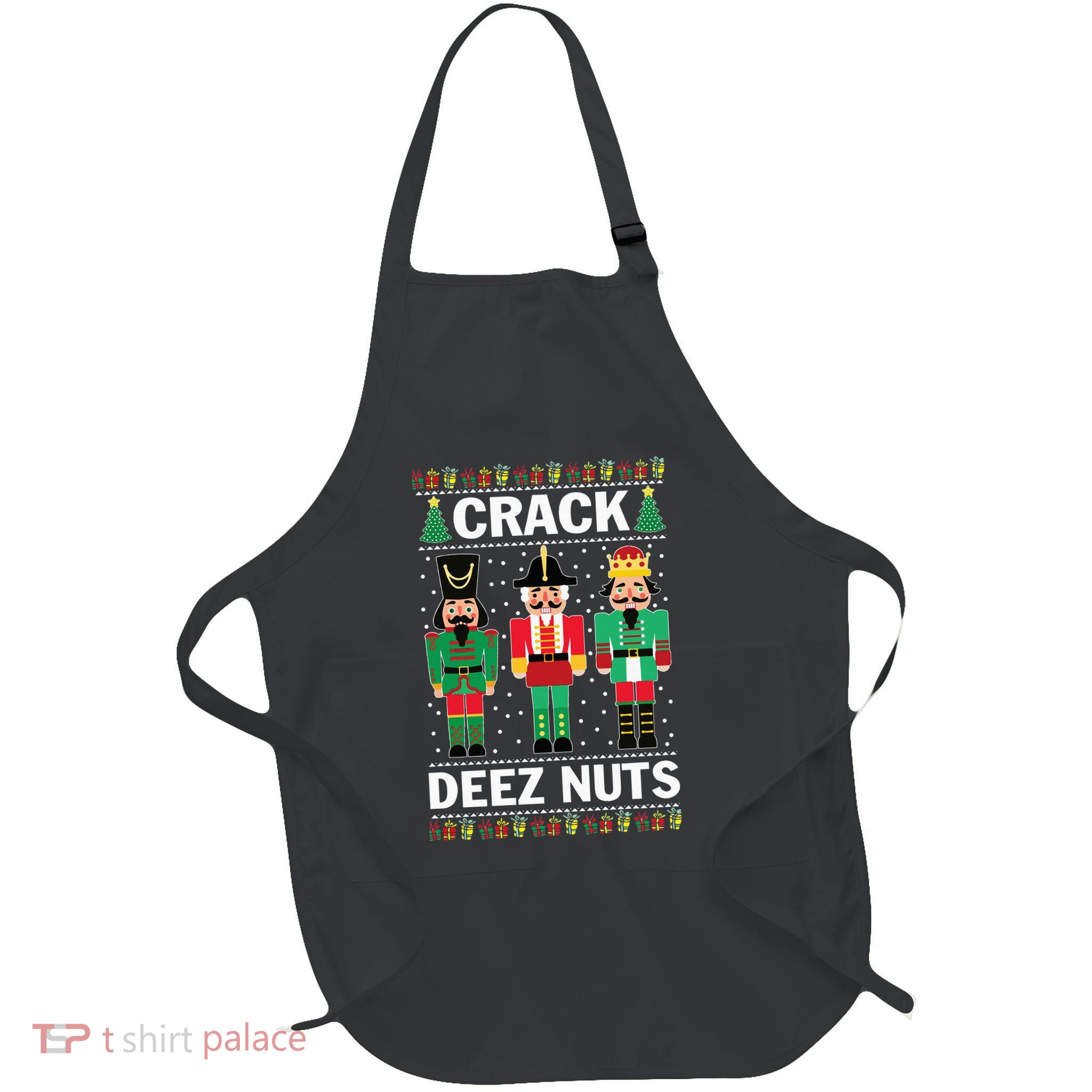 Crack Deez Nuts Funny Christmas Apron