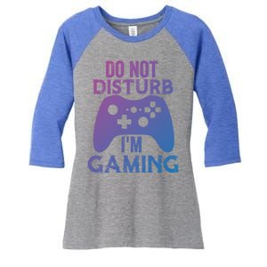 Christmas Do Not Disturb Im Gaming Gift Video Game Gamer Gift Women's Tri-Blend 3/4-Sleeve Raglan Shirt