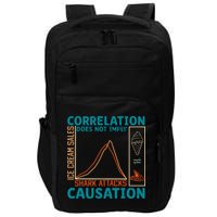 Correlation Does Not Imply Causation Shark Attacks Ice Cream  Impact Tech Backpack