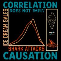 Correlation Does Not Imply Causation Shark Attacks Ice Cream  Impact Tech Backpack