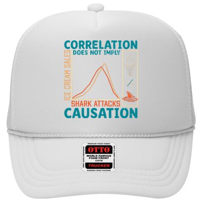 Correlation Does Not Imply Causation Shark Attacks Ice Cream  Trucker Hat