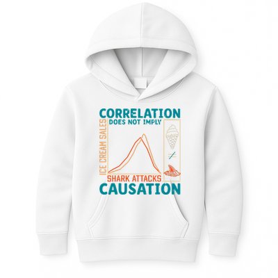 Correlation Does Not Imply Causation Shark Attacks Ice Cream  Kids Hoodie