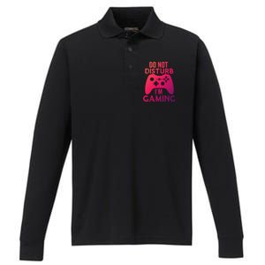 Christmas Do Not Disturb Im Gaming Gift Video Game Gamer Gift Performance Long Sleeve Polo