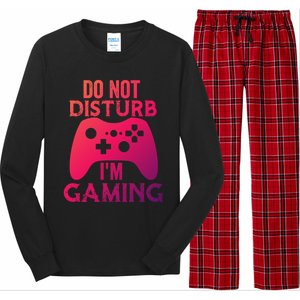 Christmas Do Not Disturb Im Gaming Gift Video Game Gamer Gift Long Sleeve Pajama Set