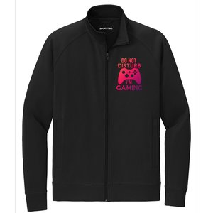 Christmas Do Not Disturb Im Gaming Gift Video Game Gamer Gift Stretch Full-Zip Cadet Jacket