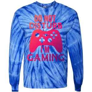 Christmas Do Not Disturb Im Gaming Gift Video Game Gamer Gift Tie-Dye Long Sleeve Shirt