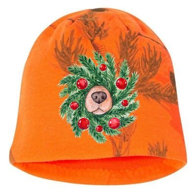 Cute Dog Nose Christmas Wreath Christmas Dog Mom Dog Lover Kati - Camo Knit Beanie