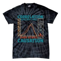 Correlation Does Not Imply Causation Shark Attacks Ice Cream Tie-Dye T-Shirt