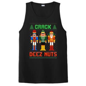 Crack Deez Nuts Nutcracker Ugly Christmas Funny Xmas PosiCharge Competitor Tank