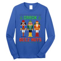 Crack Deez Nuts Nutcracker Ugly Christmas Funny Xmas Long Sleeve Shirt