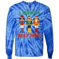 Crack Deez Nuts Nutcracker Ugly Christmas Funny Xmas Tie-Dye Long Sleeve Shirt