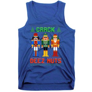 Crack Deez Nuts Nutcracker Ugly Christmas Funny Xmas Tank Top