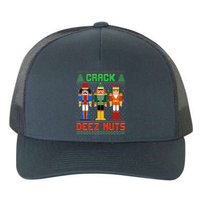 Crack Deez Nuts Nutcracker Ugly Christmas Funny Xmas Yupoong Adult 5-Panel Trucker Hat