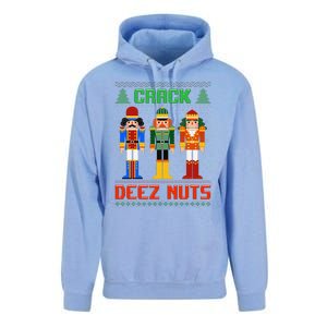 Crack Deez Nuts Nutcracker Ugly Christmas Funny Xmas Unisex Surf Hoodie