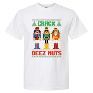 Crack Deez Nuts Nutcracker Ugly Christmas Funny Xmas Garment-Dyed Heavyweight T-Shirt