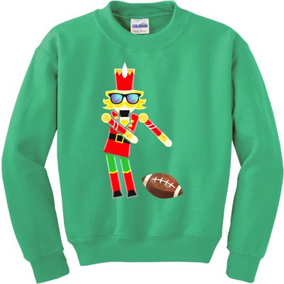 Christmas Dabbing Nutcracker Football Soccer For Boys Kids Sweatshirt