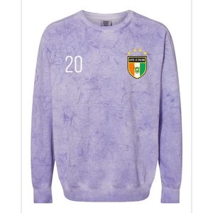 Cote DIvoire Number 20 Sports Jersey Football Twenty Colorblast Crewneck Sweatshirt