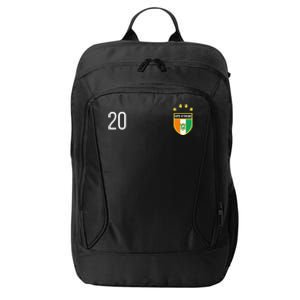 Cote DIvoire Number 20 Sports Jersey Football Twenty City Backpack