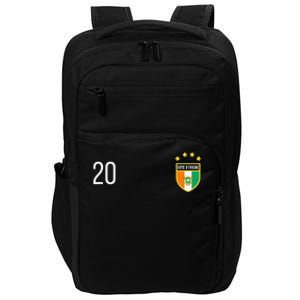 Cote DIvoire Number 20 Sports Jersey Football Twenty Impact Tech Backpack