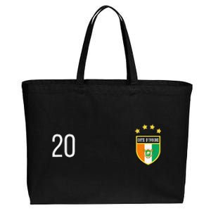 Cote DIvoire Number 20 Sports Jersey Football Twenty Cotton Canvas Jumbo Tote