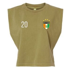 Cote DIvoire Number 20 Sports Jersey Football Twenty Garment-Dyed Women's Muscle Tee