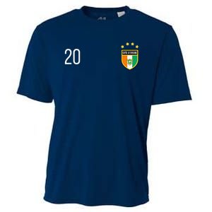 Cote DIvoire Number 20 Sports Jersey Football Twenty Cooling Performance Crew T-Shirt