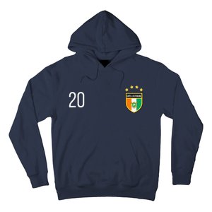 Cote DIvoire Number 20 Sports Jersey Football Twenty Hoodie