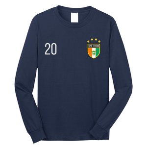 Cote DIvoire Number 20 Sports Jersey Football Twenty Long Sleeve Shirt