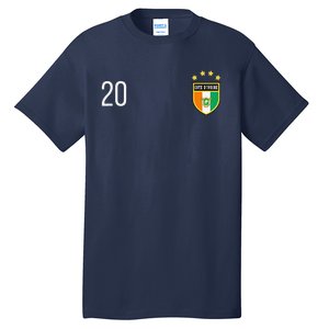 Cote DIvoire Number 20 Sports Jersey Football Twenty Tall T-Shirt