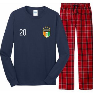 Cote DIvoire Number 20 Sports Jersey Football Twenty Long Sleeve Pajama Set