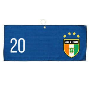 Cote DIvoire Number 20 Sports Jersey Football Twenty Large Microfiber Waffle Golf Towel