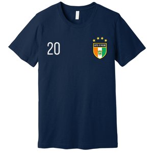 Cote DIvoire Number 20 Sports Jersey Football Twenty Premium T-Shirt