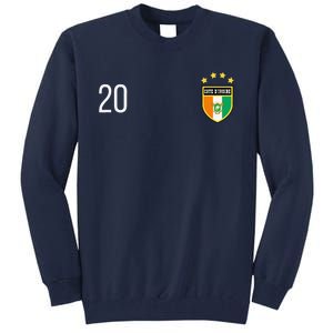 Cote DIvoire Number 20 Sports Jersey Football Twenty Tall Sweatshirt