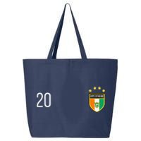 Cote DIvoire Number 20 Sports Jersey Football Twenty 25L Jumbo Tote